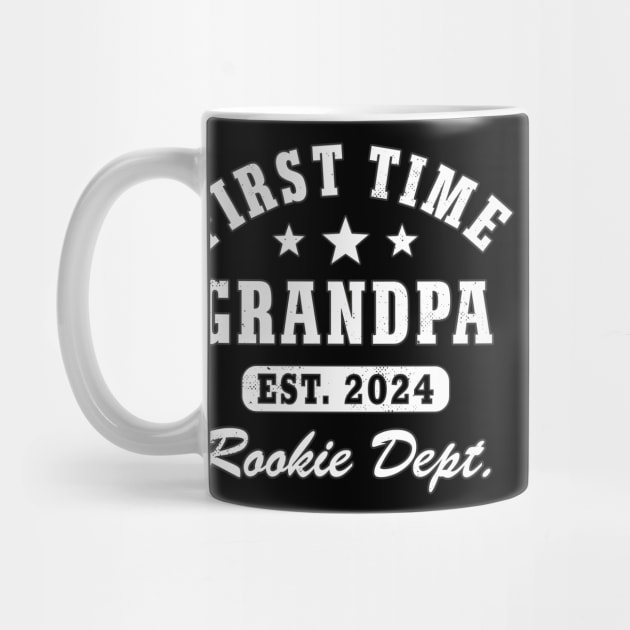 First Time Grandpa est. 2024 Funny Soon To Be Grandpa by FloraLi